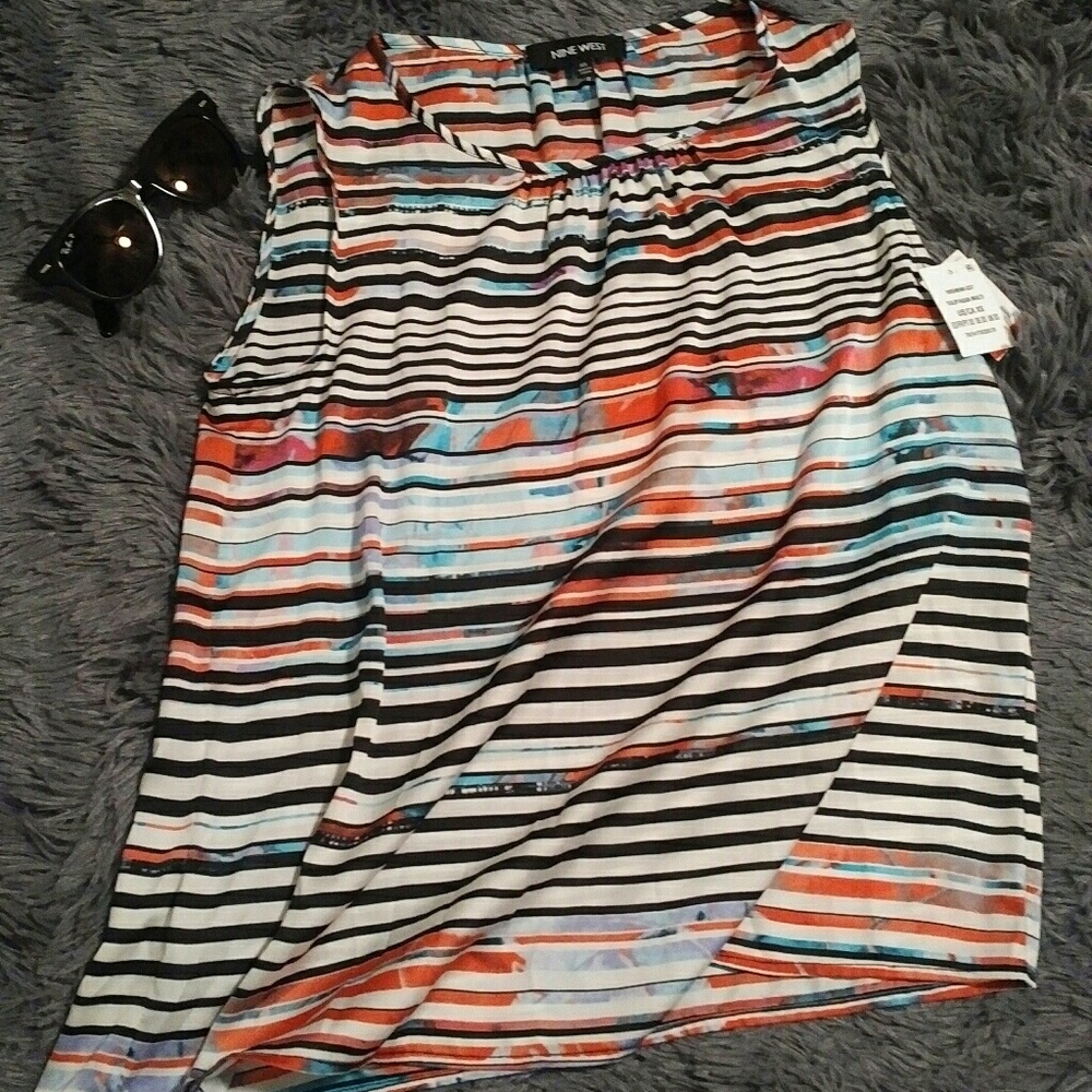 3 for $20 NWT! Nine West flowy striped top xs
